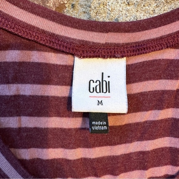 Cabi Tank Women's Soft Stretchy Medium Mulberry pink striped Limited Release - Picture 7 of 16